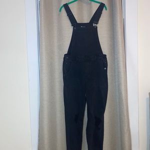 Black Denim Overalls